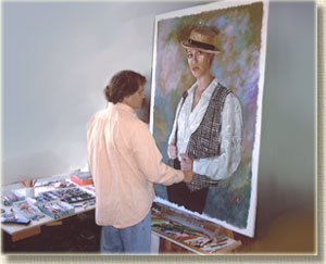 L'artiste dans son atelier